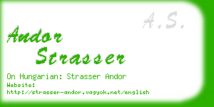 andor strasser business card